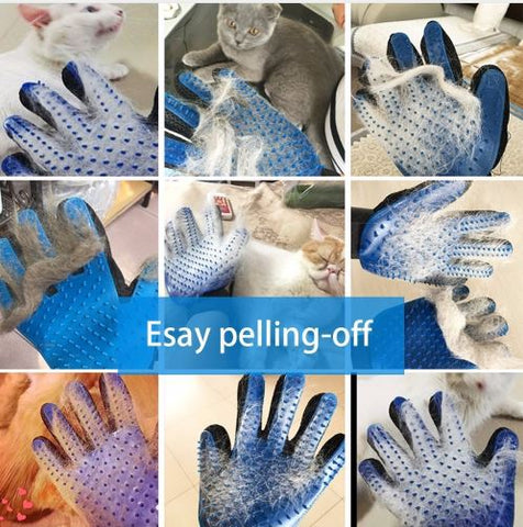 True Touch Magic Pet Shedding Cat Horse Dog Grooming Glove Comb